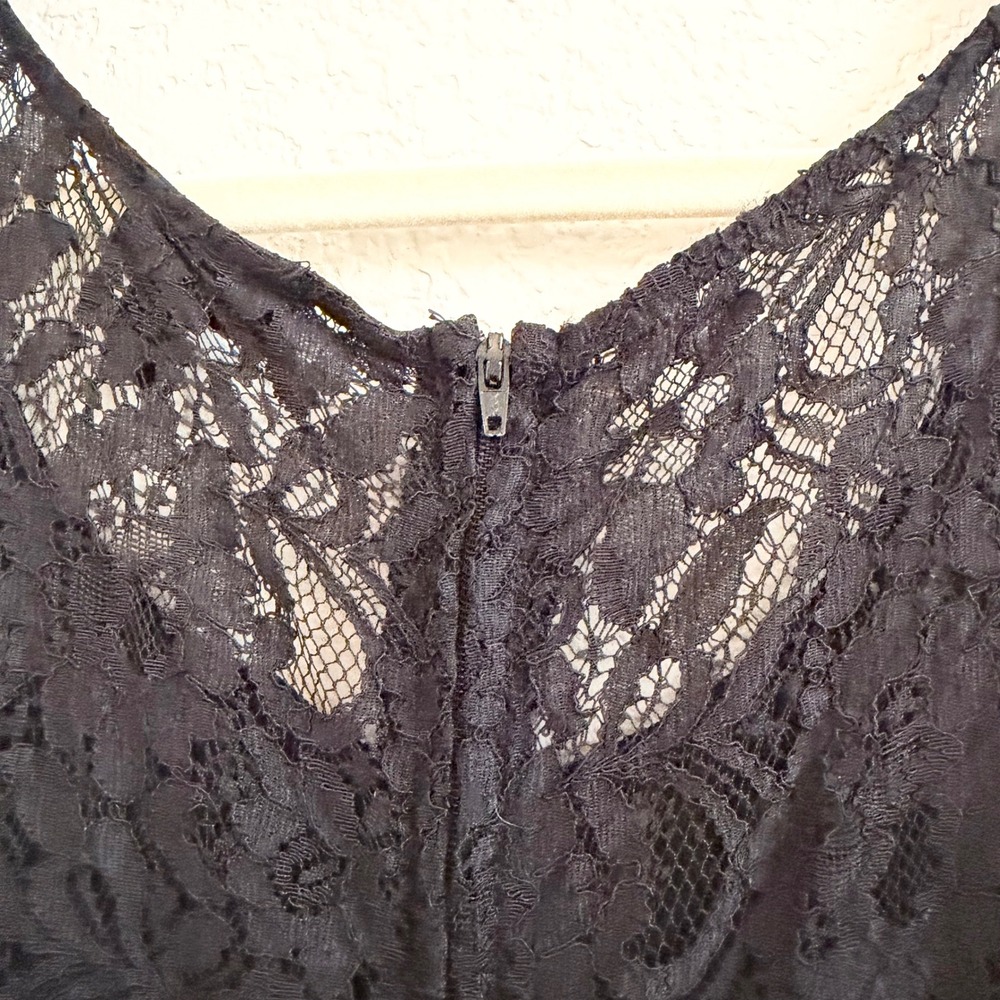 Torrid Womens 14 Black Lace Bodice Fit & Flare Cocktail Dress Sleeveless - Picture 8 of 12